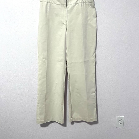 Chico's Cream straight wide leg trousers 10/M - Picture 9 of 10
